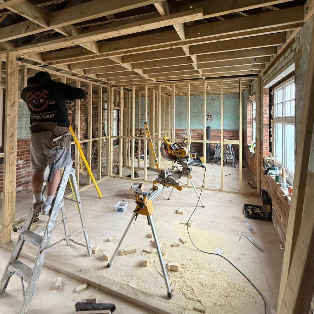 A room being first fixed.