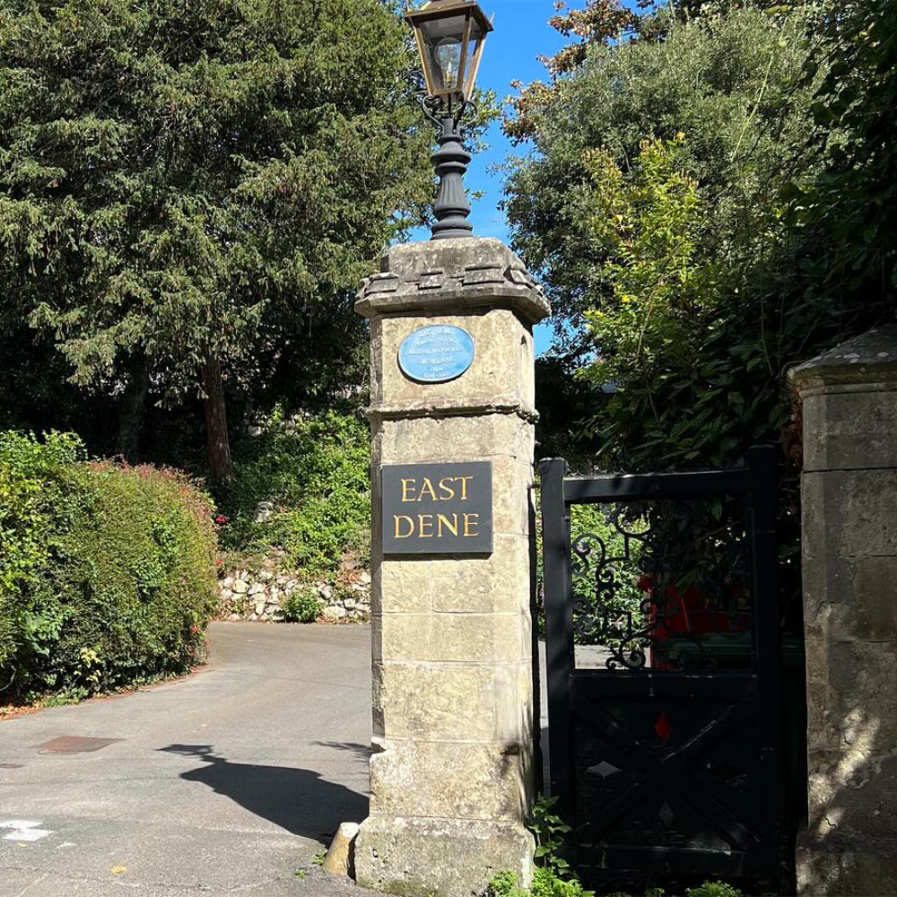 Stone entrance pillars of a period house