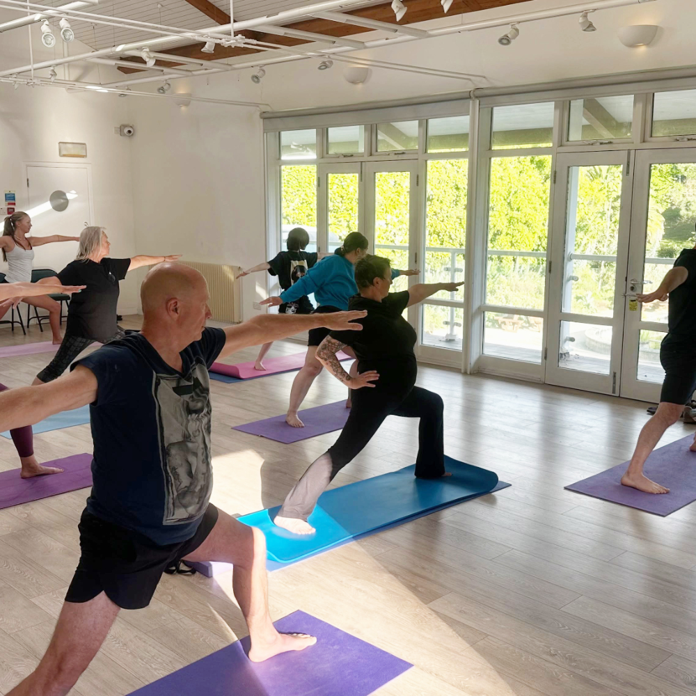 People in a yoga class