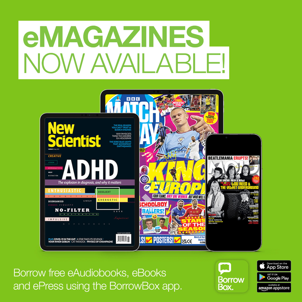 An advert for eMagazines.