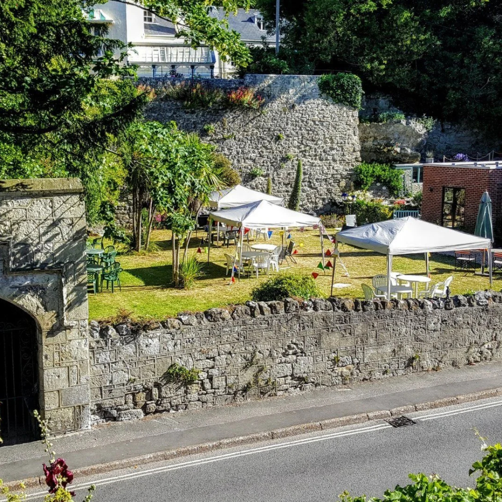 Gazebos setup for an open gardens day.