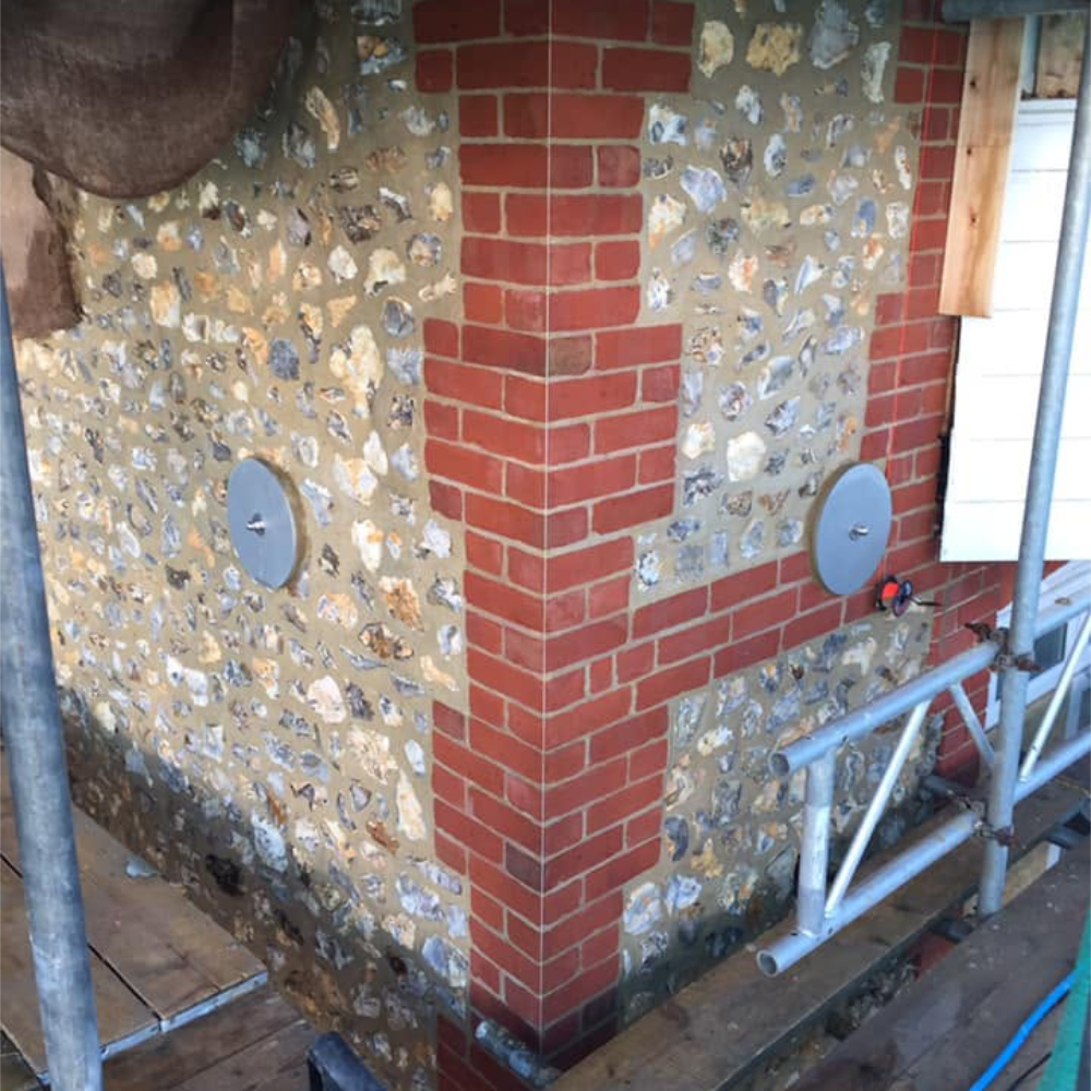 New brickwork on a house.