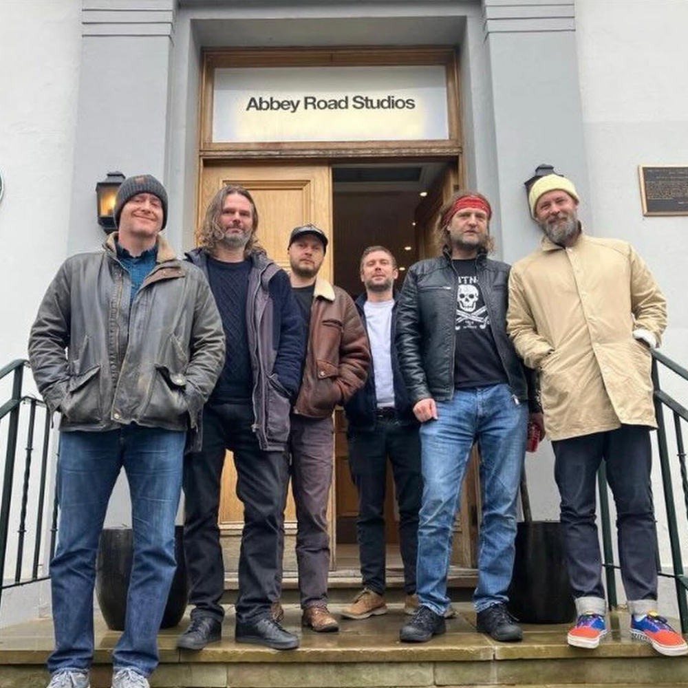 The Bees outside Abbey Road Studios.