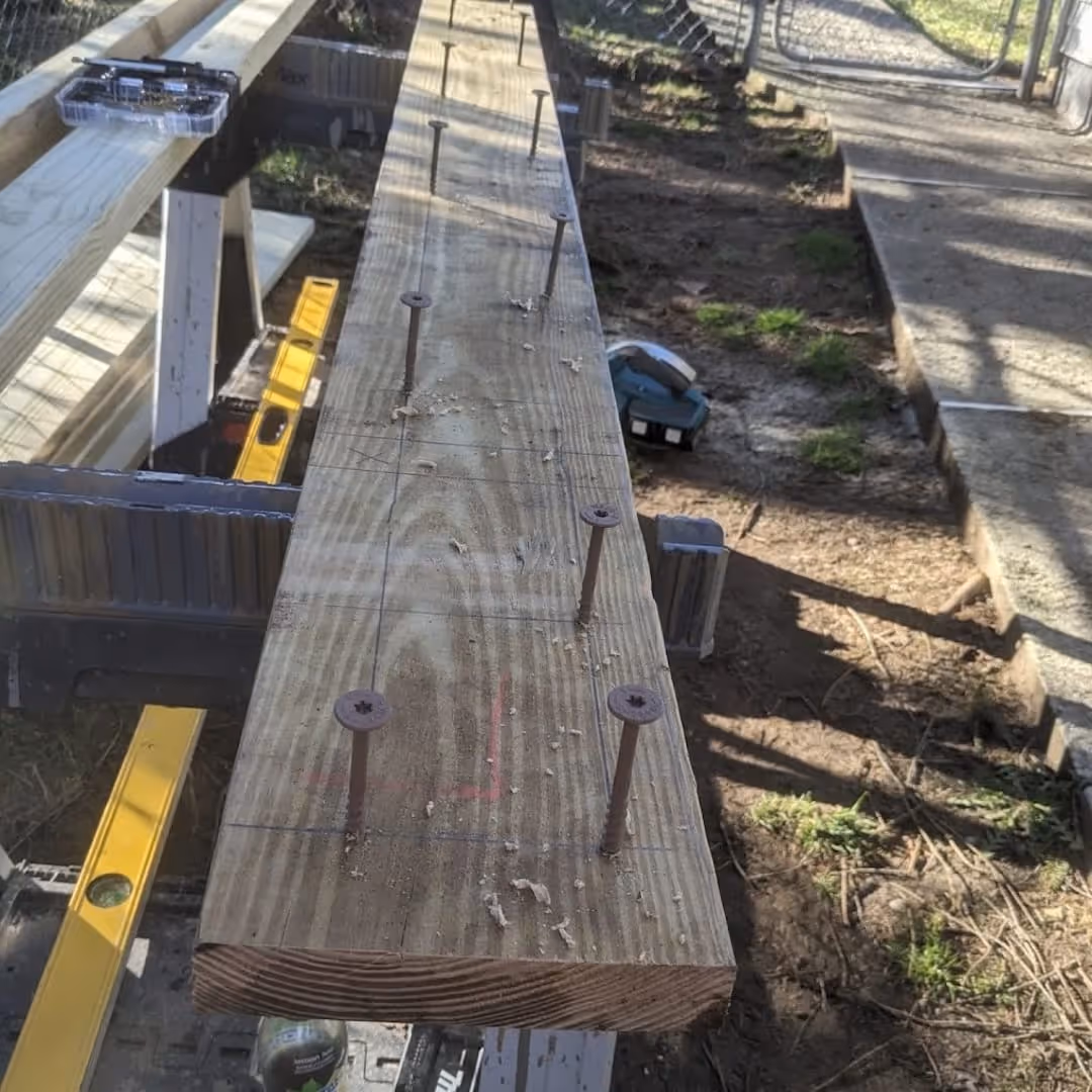 ledger board fastener layout