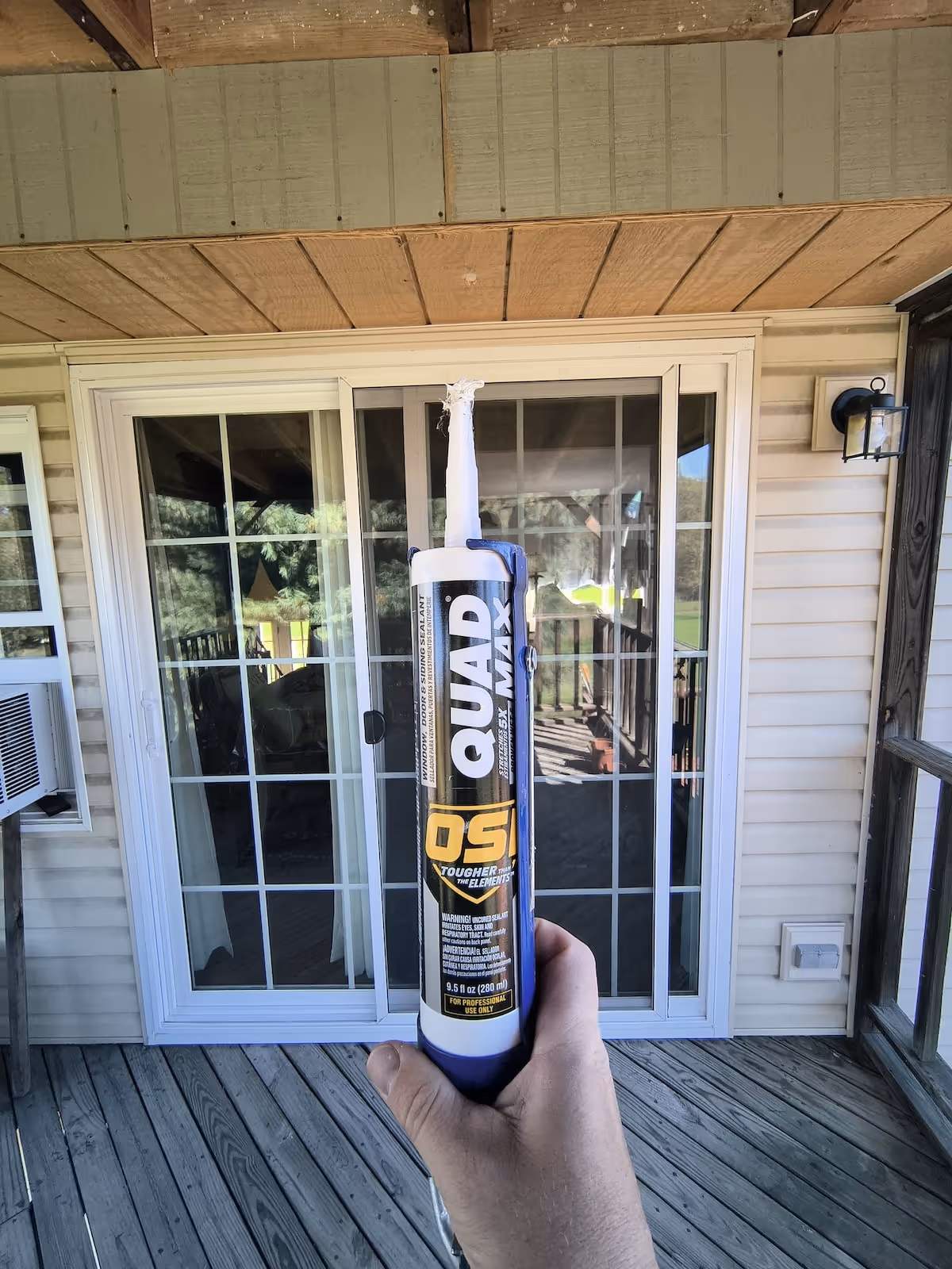 Slider door installation in Westtown, NY with OSI Quad Max