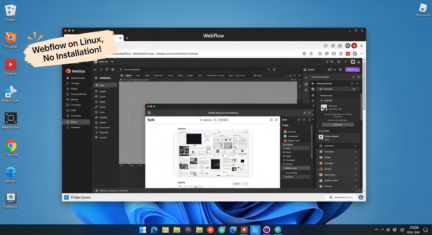 Webflow on Linux Without Installation
