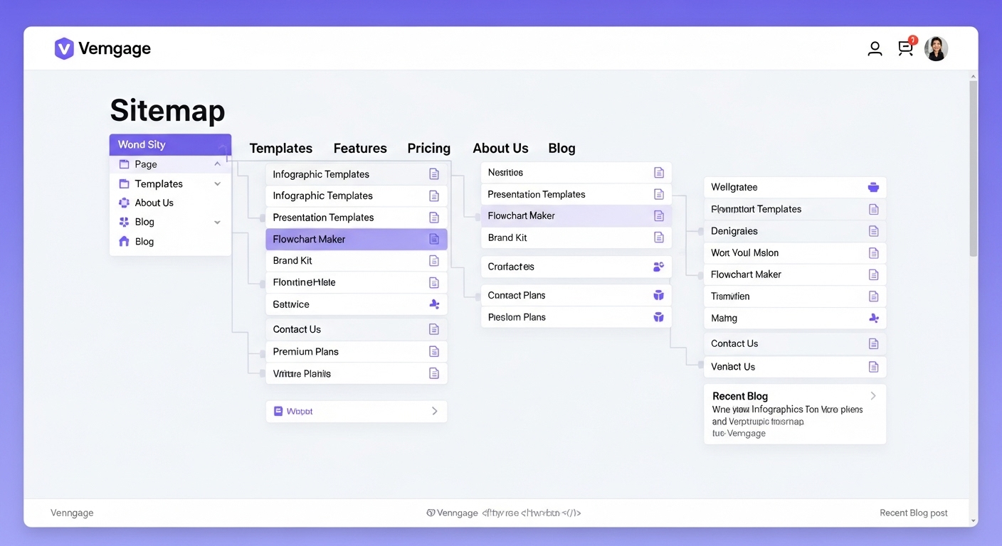 Venngage Real-World HTML Sitemap Examples