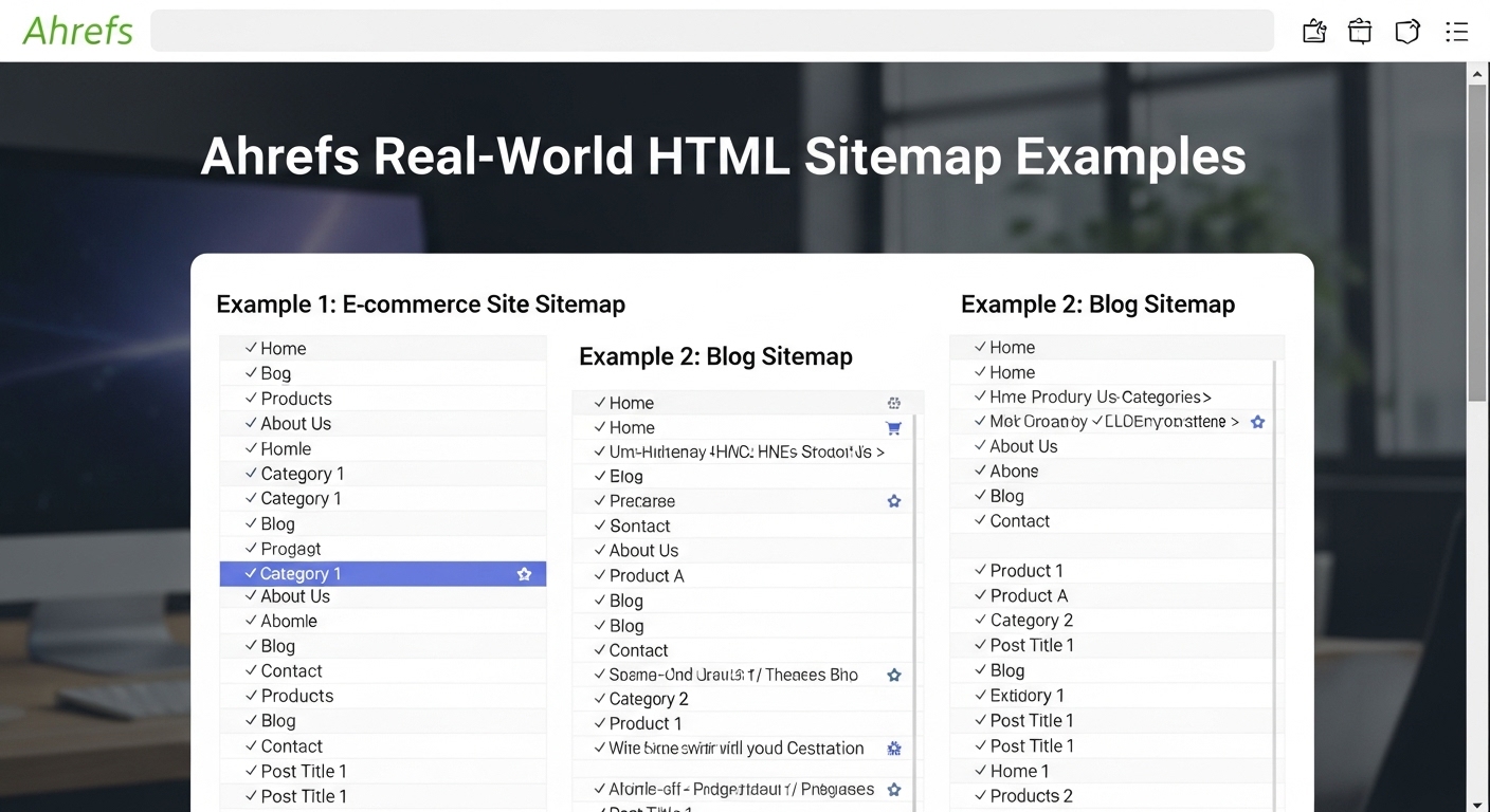 Ahrefs Real-World HTML Sitemap Examples