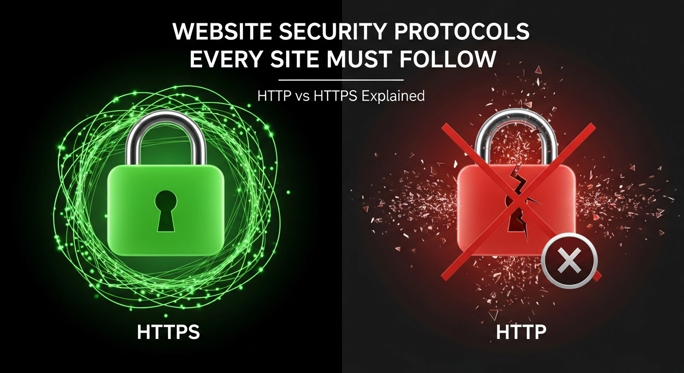 Website Security Protocols Every Site Must Follow – HTTP vs HTTPS Explained