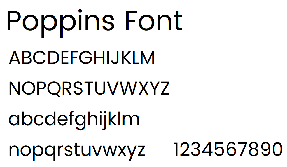 poppins font