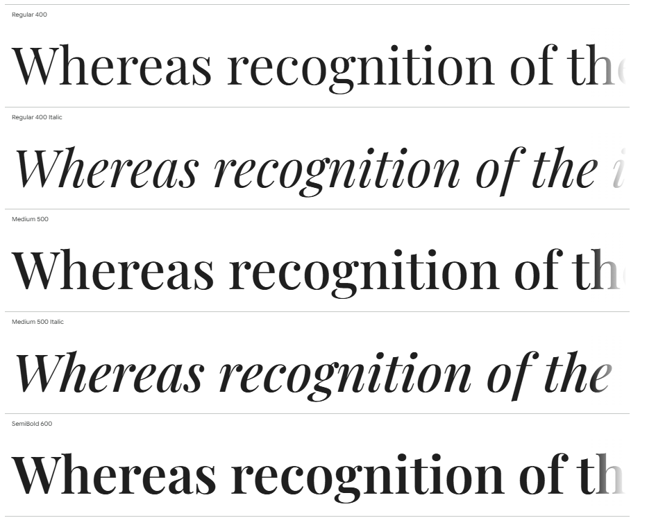 Playfair Display font