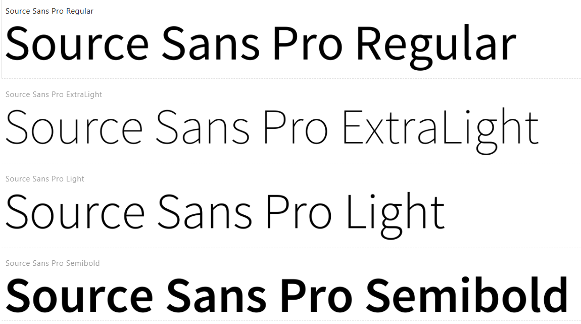Source Sans Pro Font