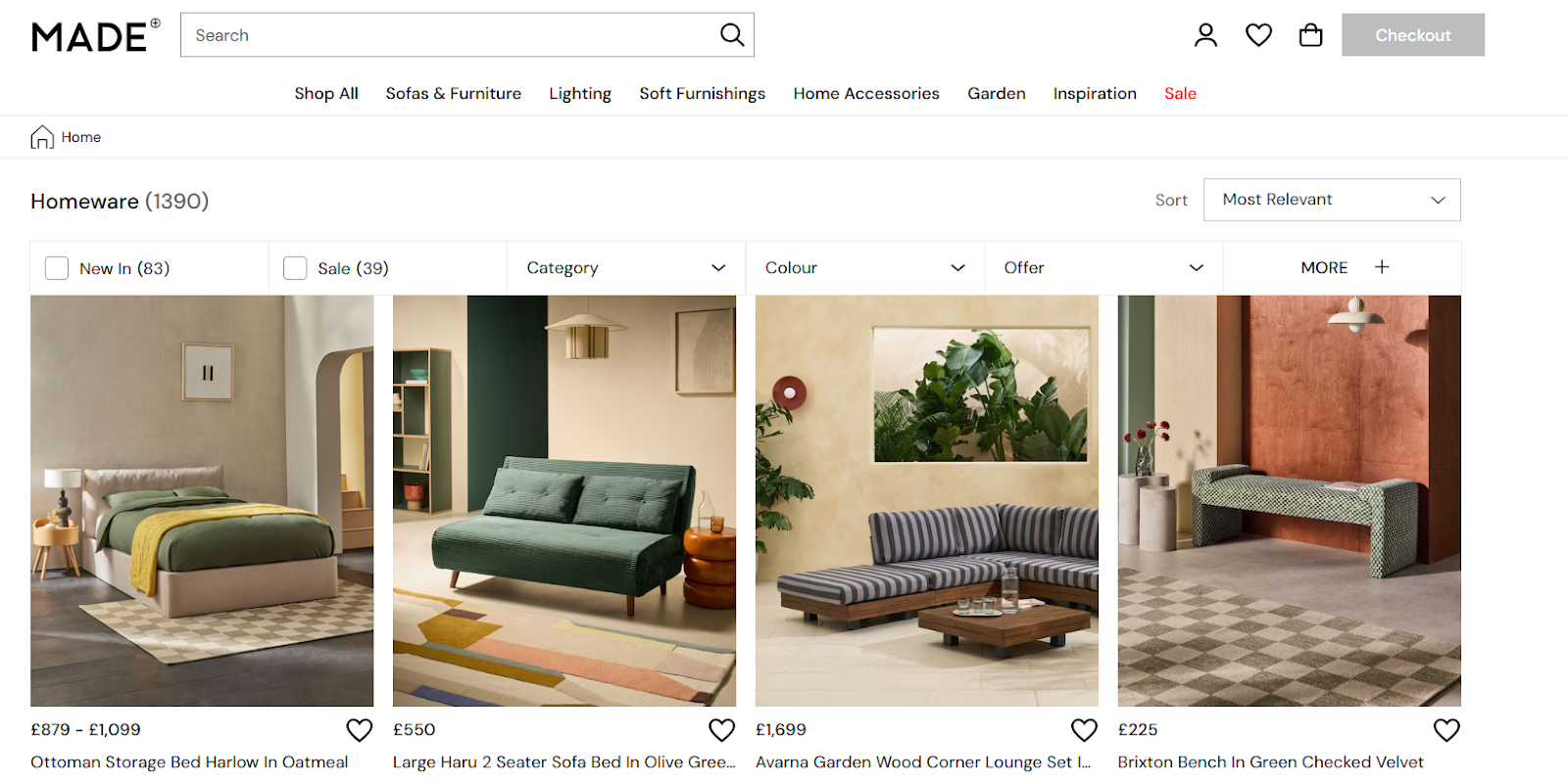 Made B2C product page