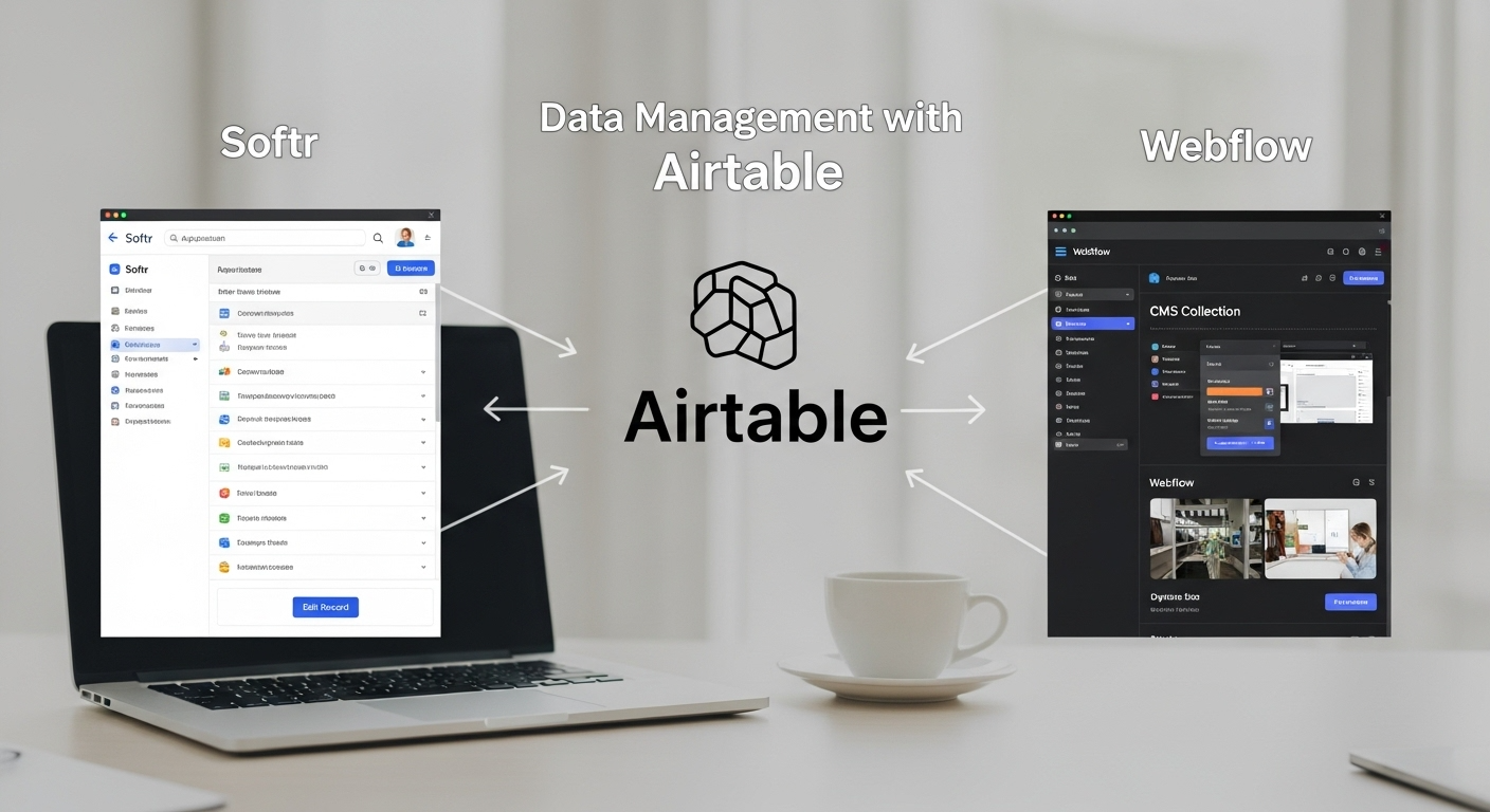 Softr vs Webflow Data Management with Airtable