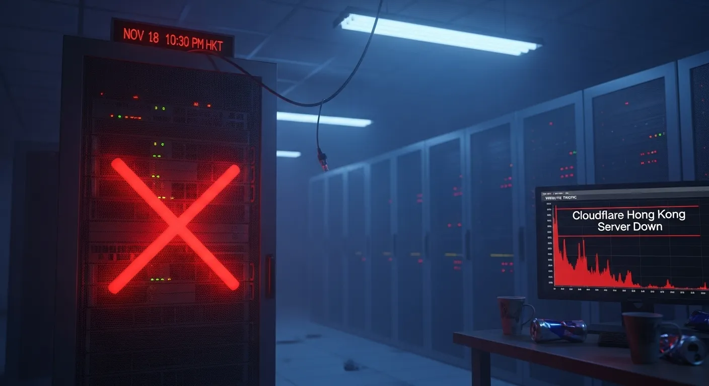 Cloudflare Hong Kong Server Down on Nov 18, Severely Impacts Major Website Traffic