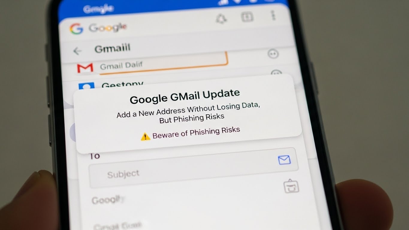 Google Gmail Update Add a New Address Without Losing Data, But Beware of Phishing Risks