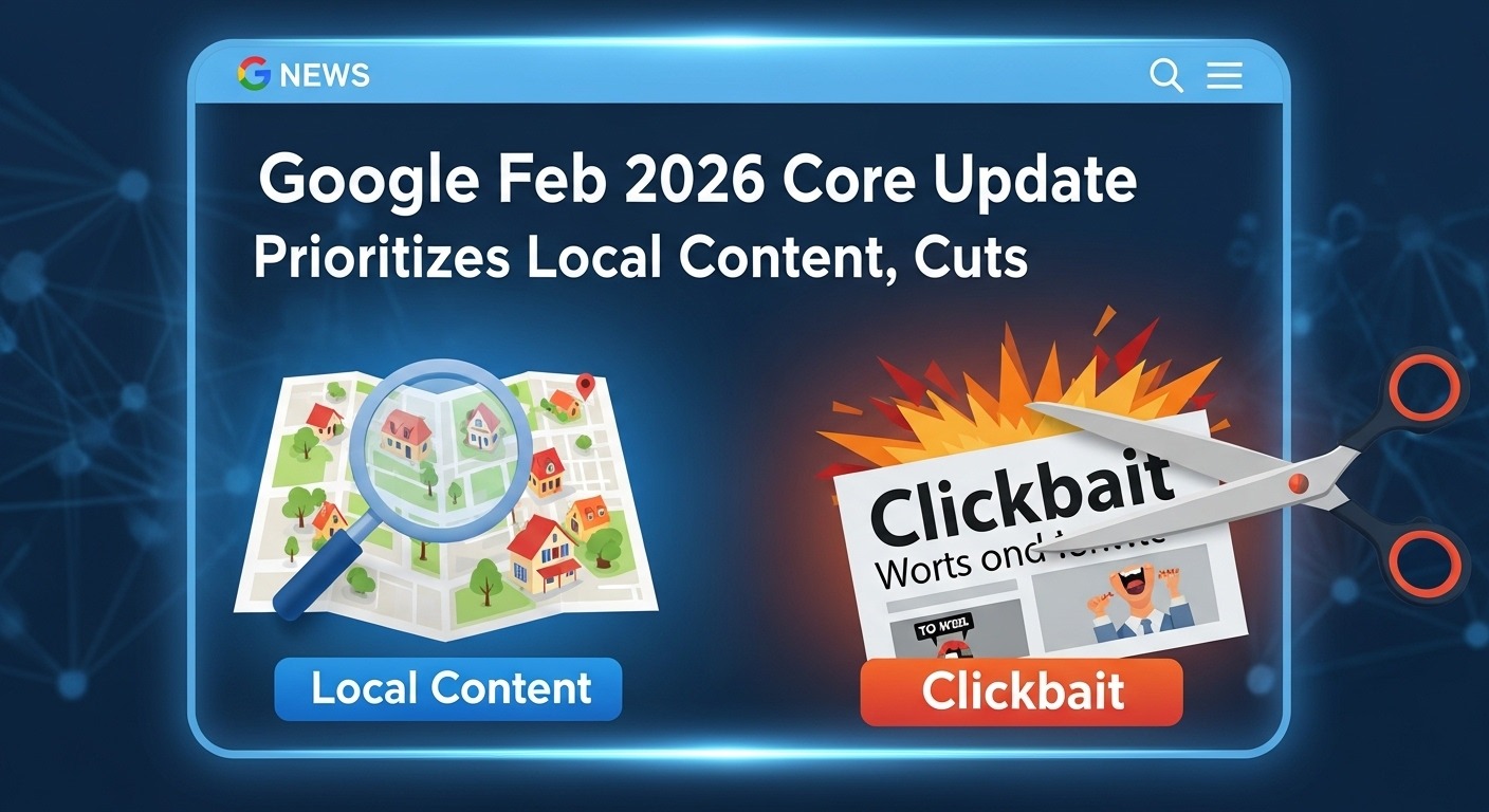 Google Feb 2026 Core Update Prioritizes Local Content, Cuts Clickbait