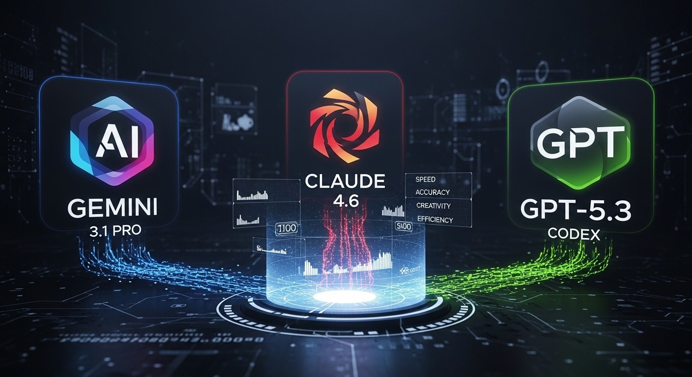 Next-Gen AI: Gemini 3.1 Pro, Claude 4.6 & GPT-5.3 Codex Head-to-Head Compared