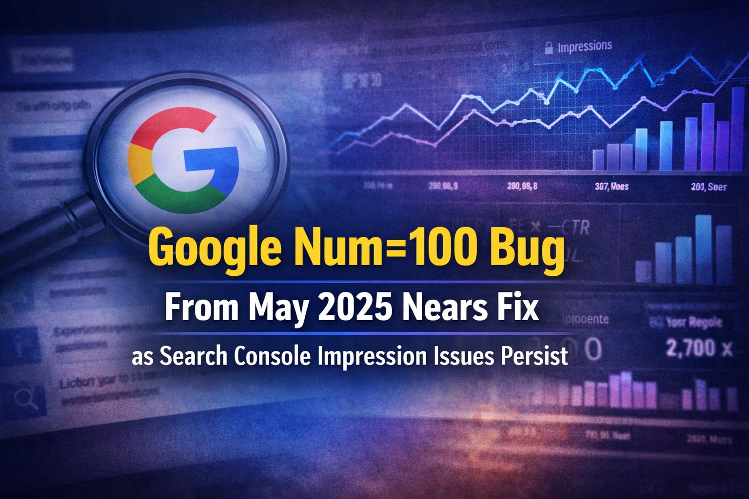 Google Num=100 Bug From May 2025 Nears Fix as Search Console Impression Issues Persist