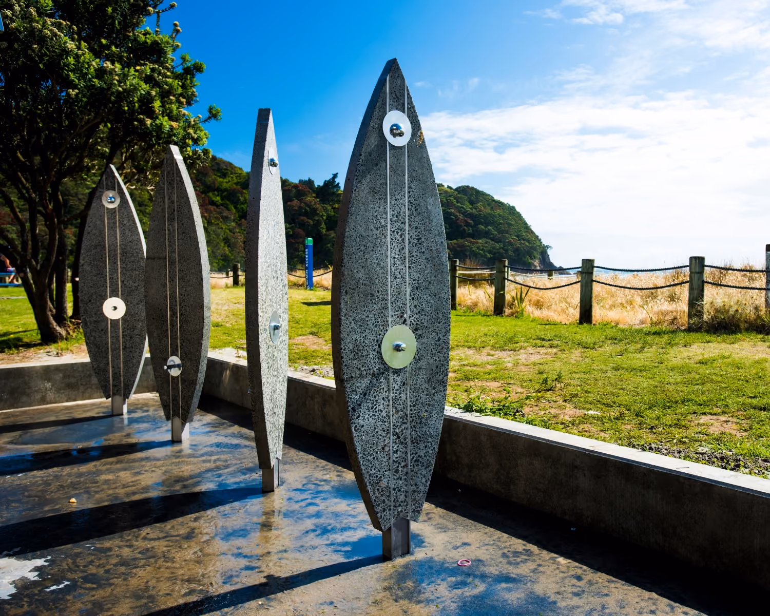 Outdoor Polished Concrete Surfboard Shower - Permafab 8