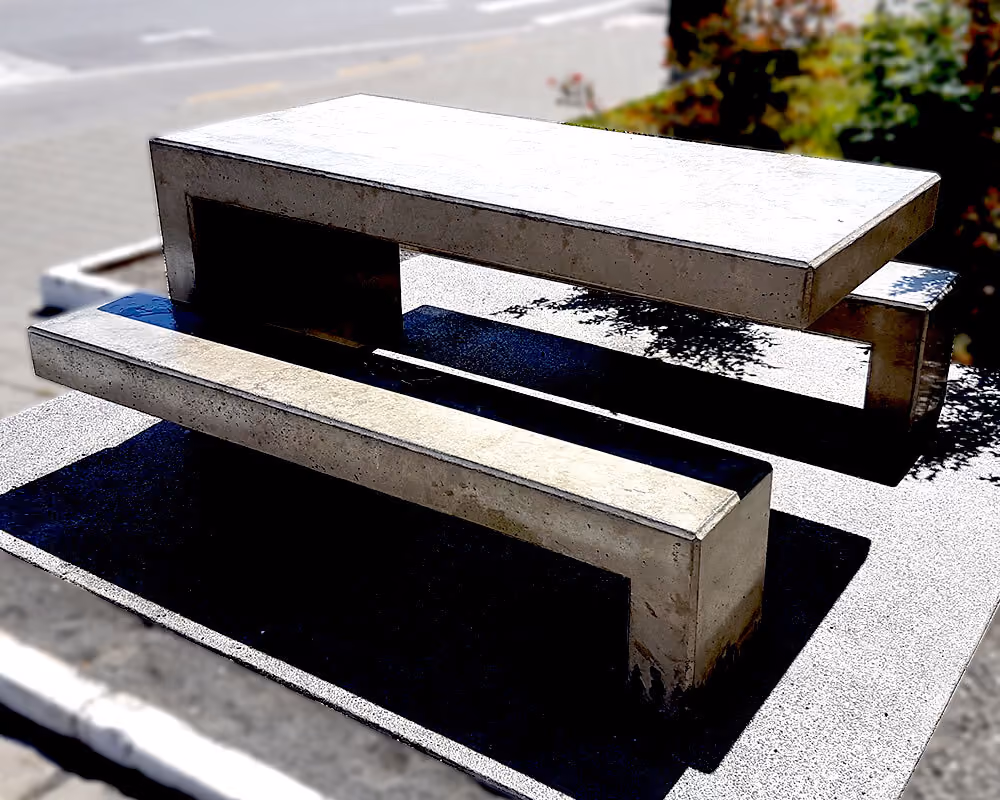 Cantilever Concrete Picnic Table - Permafab 21