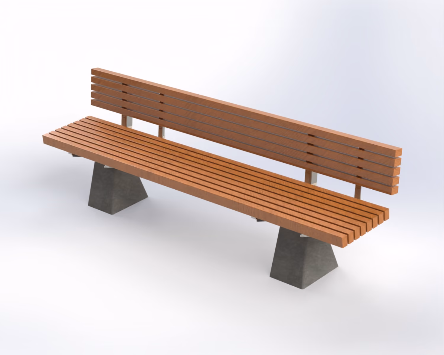 Wooden Top Park Bench - Permafab 23