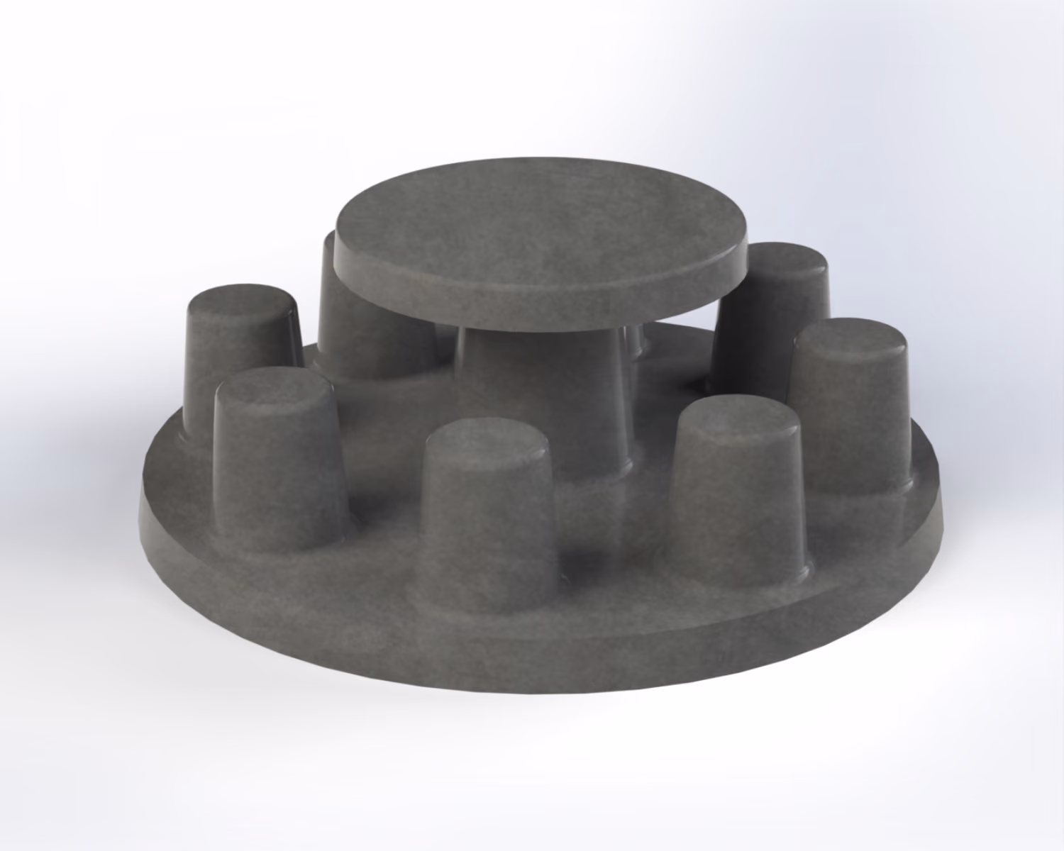 Round Concrete Picnic Table - Permafab 26