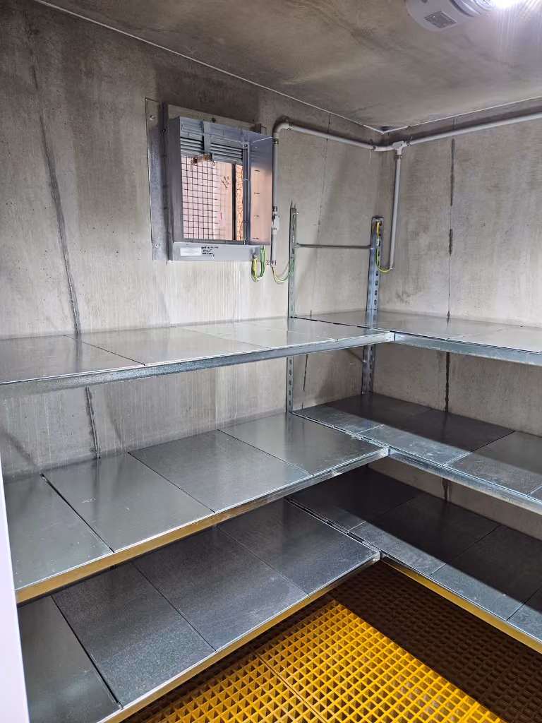 Type C bunker, 2-hour fire-rated storage unit for Dulux - Permastore 35