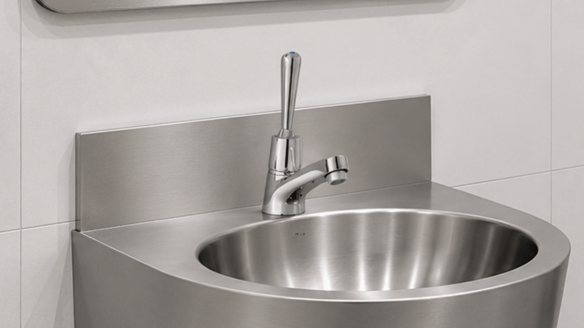 Presto lever basin tap - stainless steel