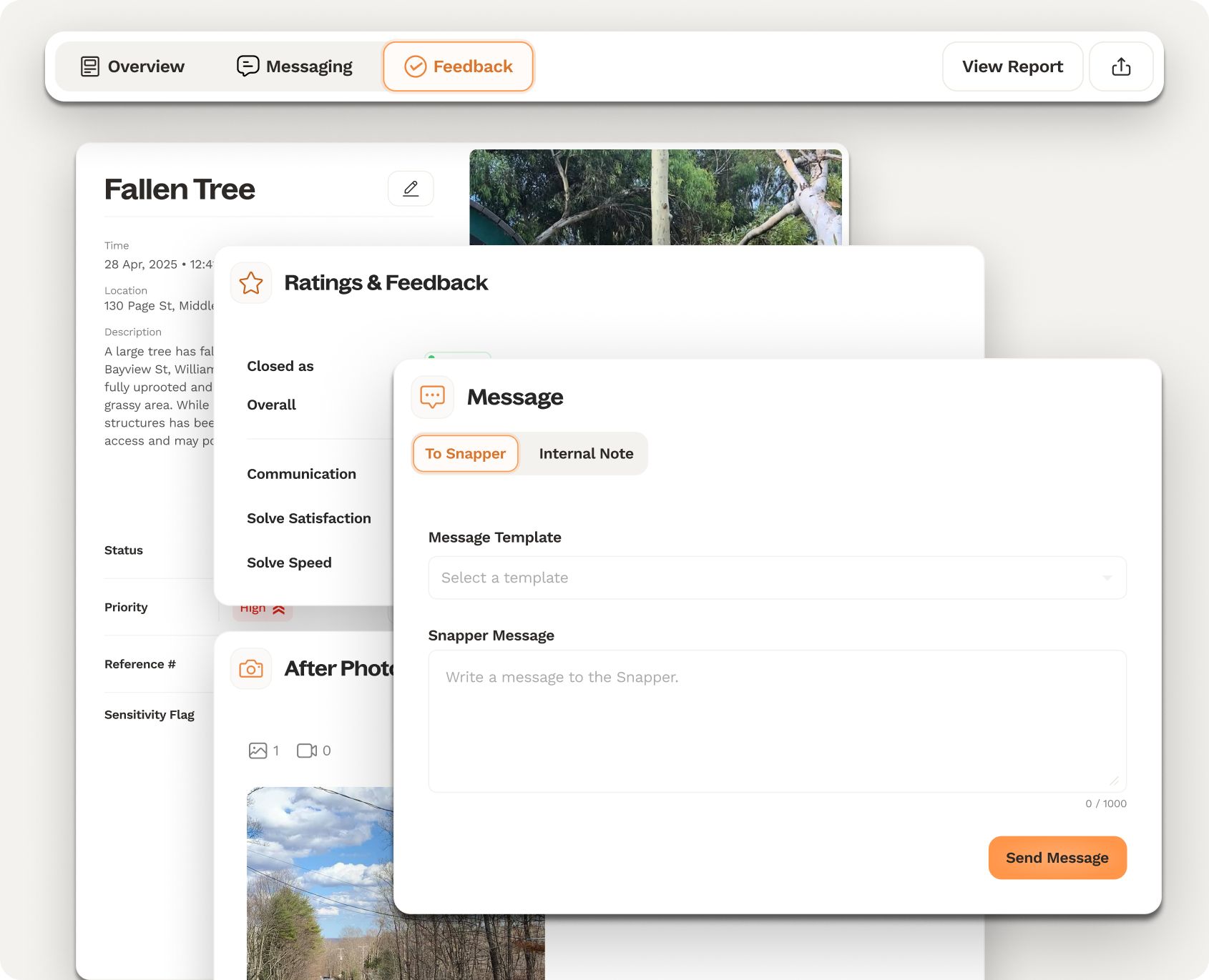 An illustrated graphic of the app screen with a Snapper character
