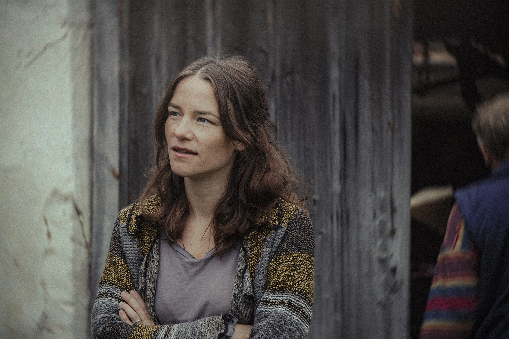 Nikolett Kustos photographed Film Still from movie Four Minus Three (Vier Minus Drei). A portrait of a young woman(actress Valerie Pachner).