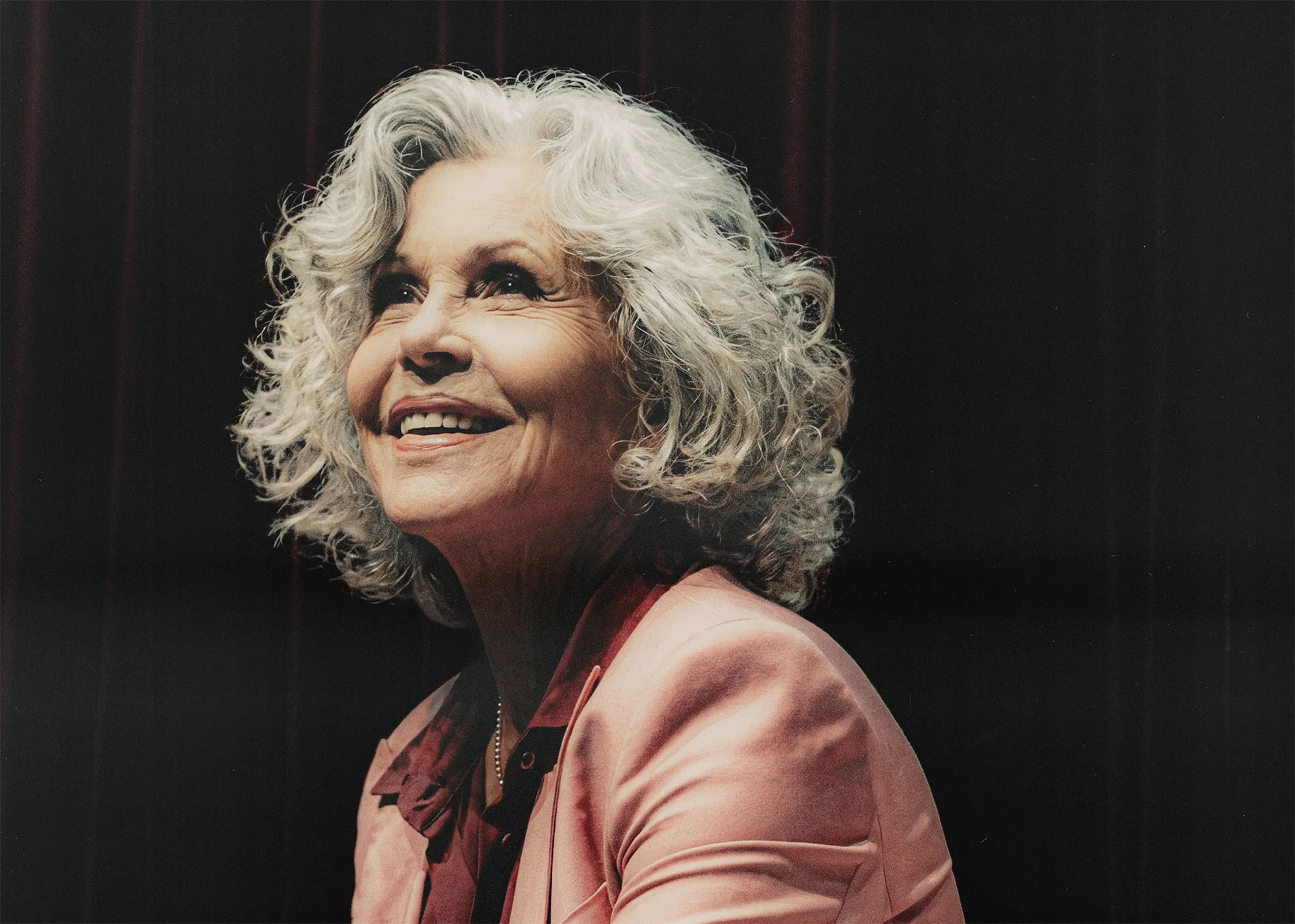 Portrait of actress and activist Jane Fonda on the Live Long Longevity Summit in San Francisco in 2026.