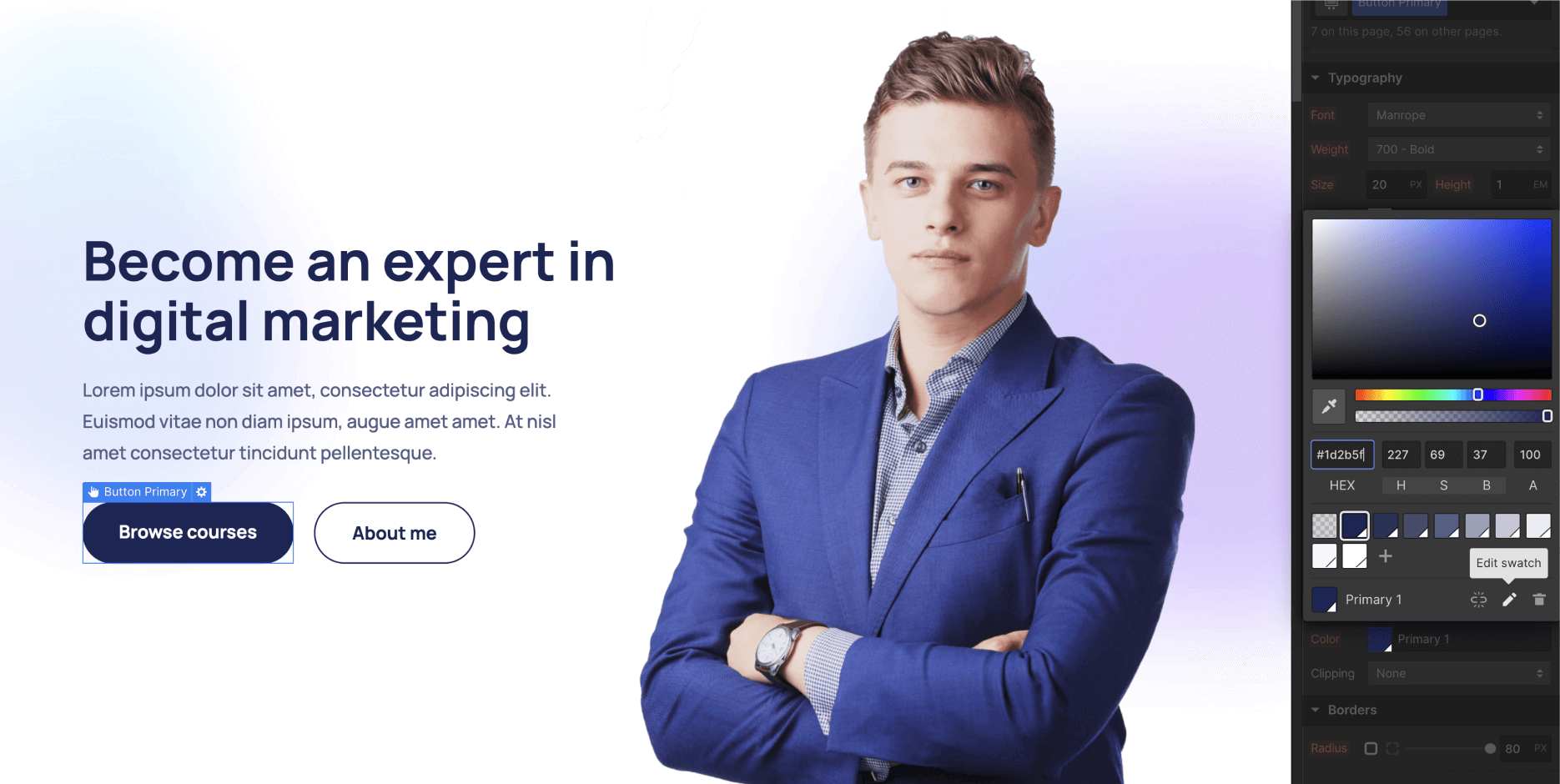 Colors - Entrepreneur Webflow Template