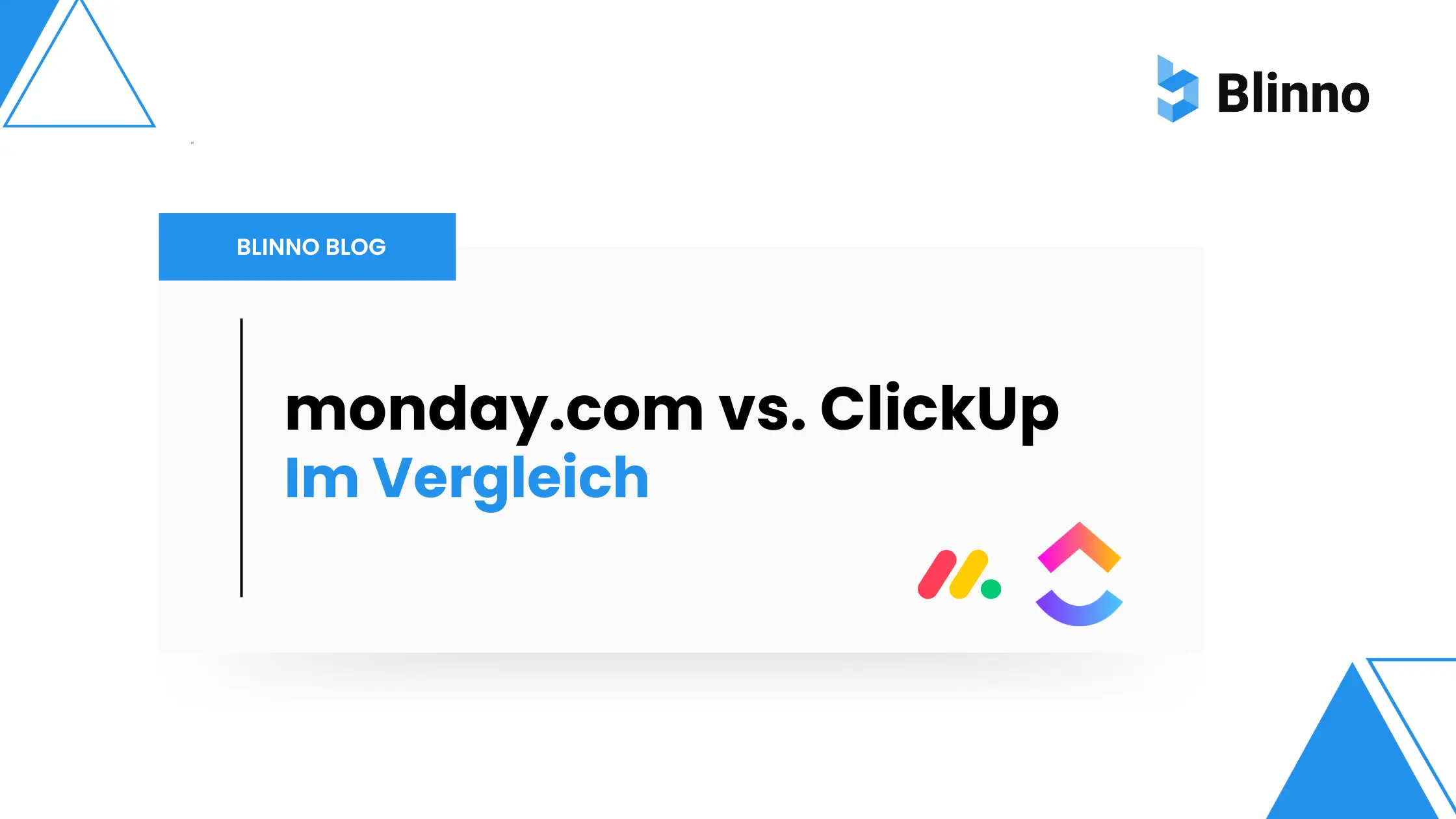 monday.com vs Clickup Thumbnail Blinno Blog