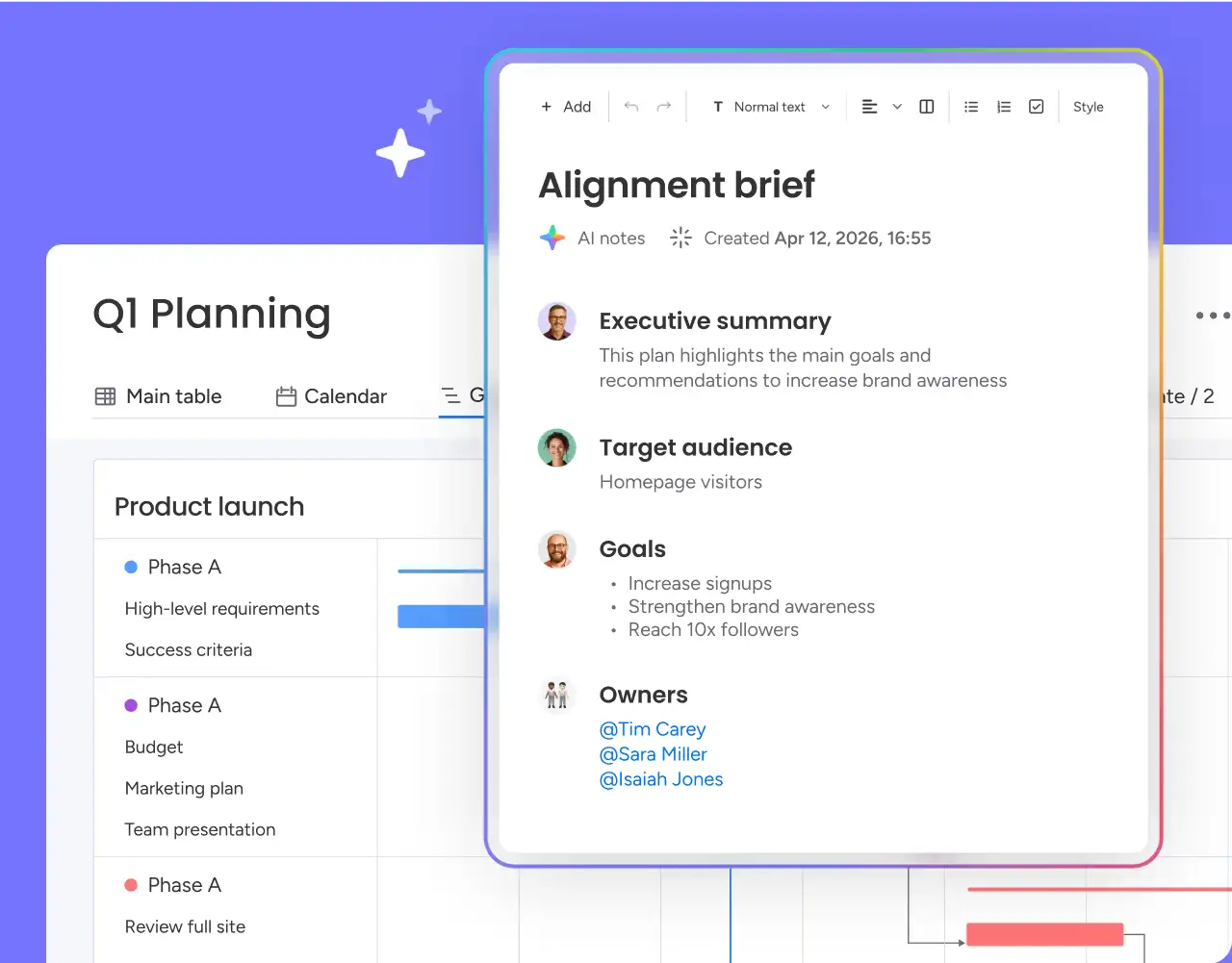 monday.com Marketing Operations-Planung