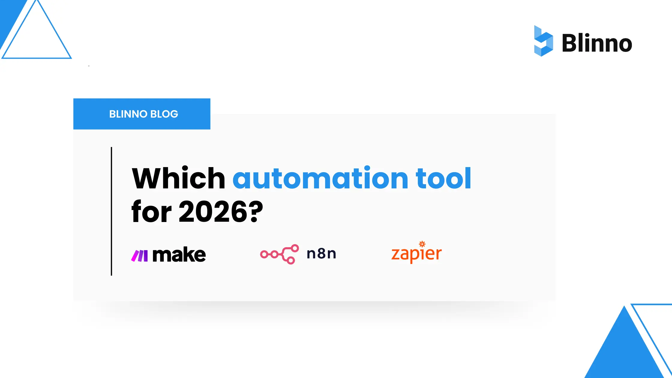 Comparing automation tools 2026 Thumbnail Blinno Blog