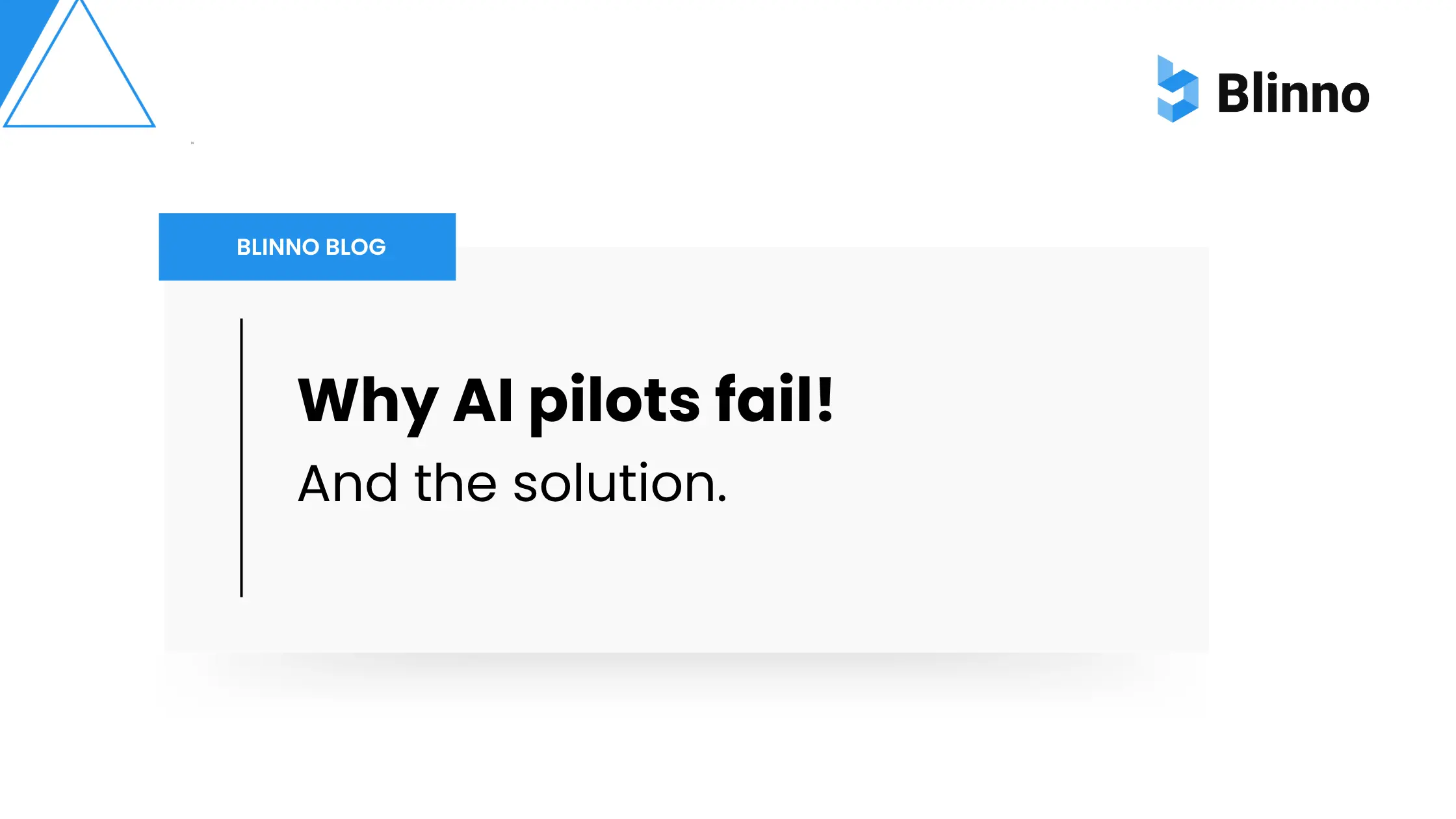 AI Piloten scheitern aber warum? Blinno Blog Thumbnail