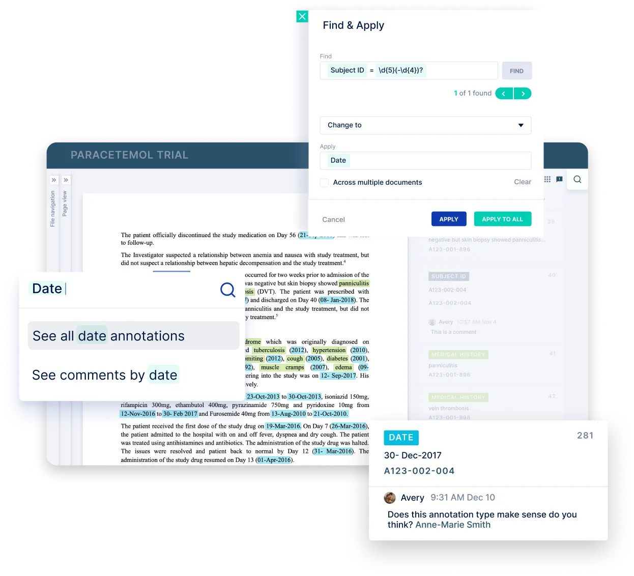 Examples of a documentation tool's features and ux