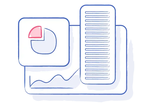 Abstracted illustration of a data dashboard