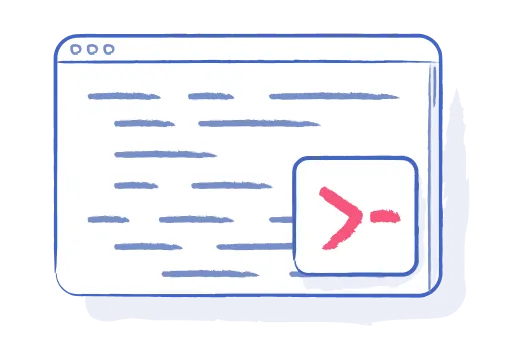 Abstracted illustration of a window with code on it