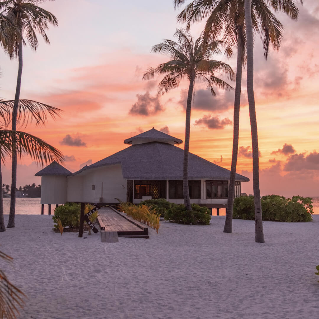 Beautiful sunset image of Kihaa Wellness Centre