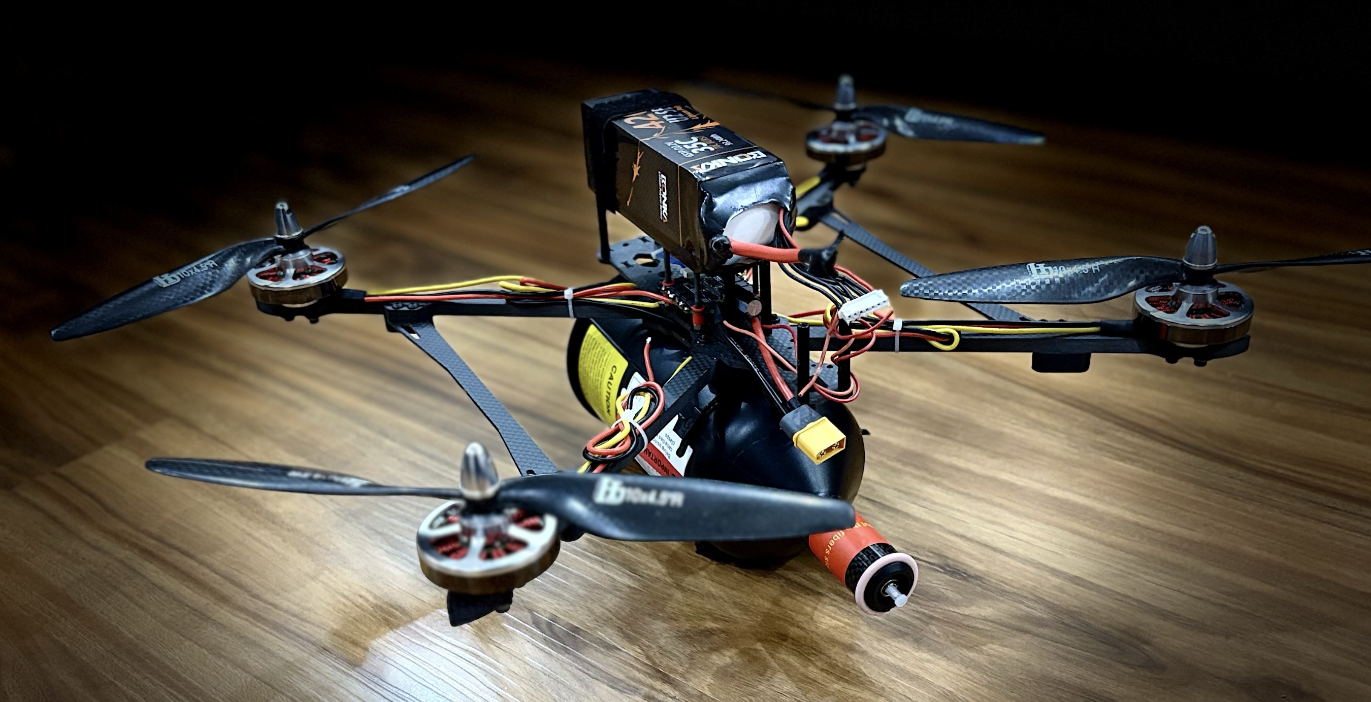 fpv quadcopter uav fiber optics tethered