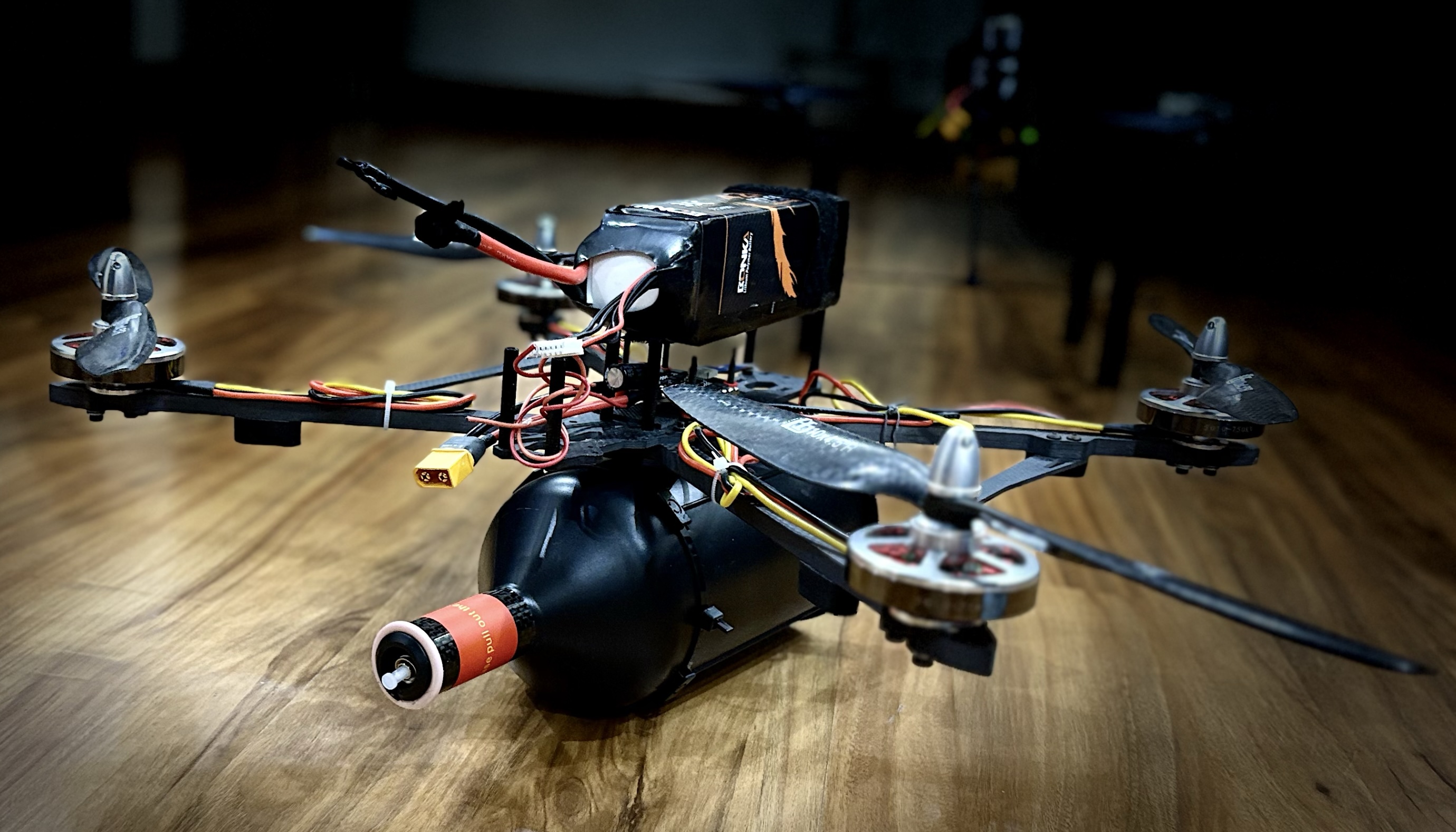 fpv quadcopter uav fiber optics tethered