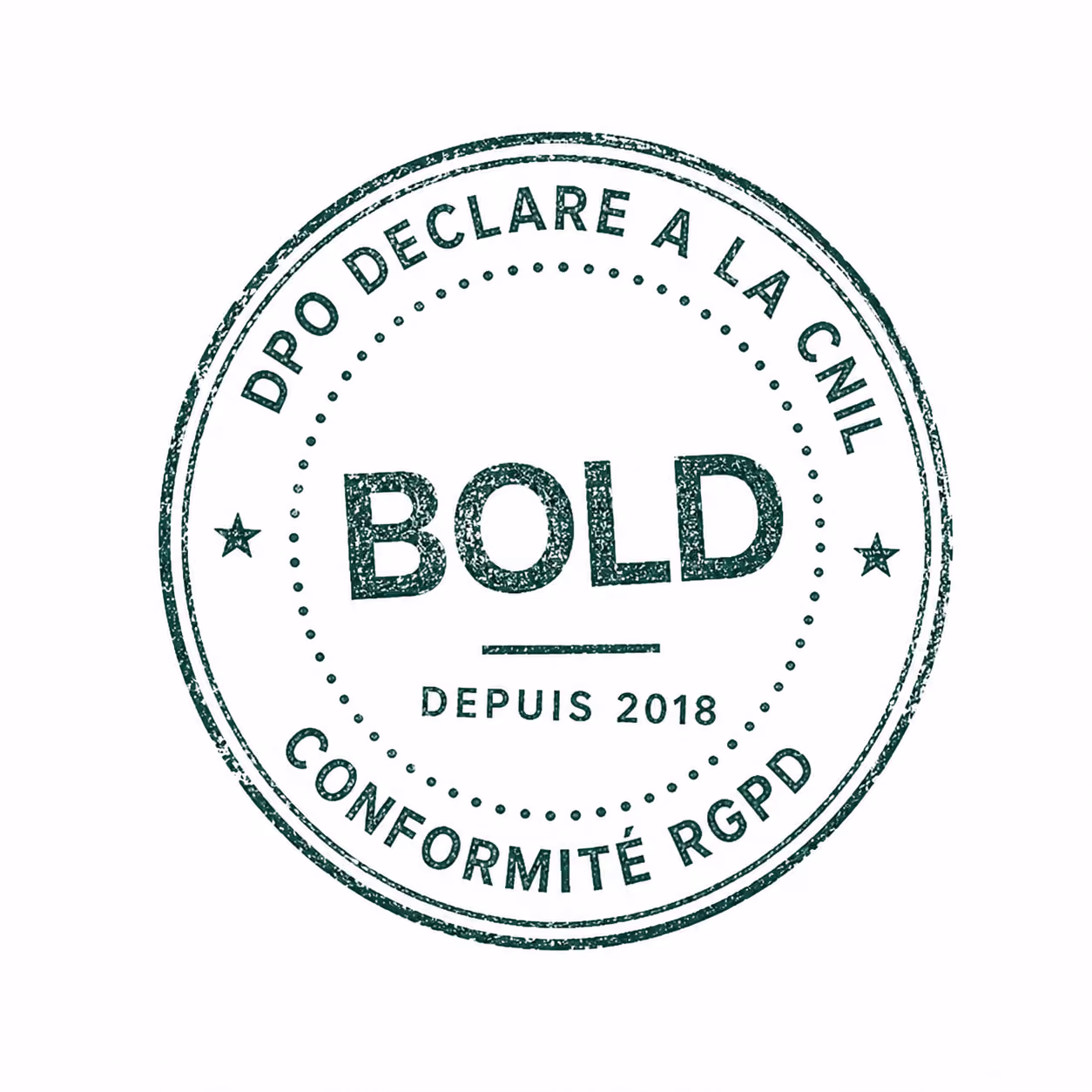 Tampon BOLD — DPO déclaré à la CNIL