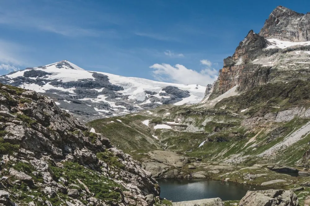 Le Tour des glaciers de la Vanoise : vue sur le lac Rond