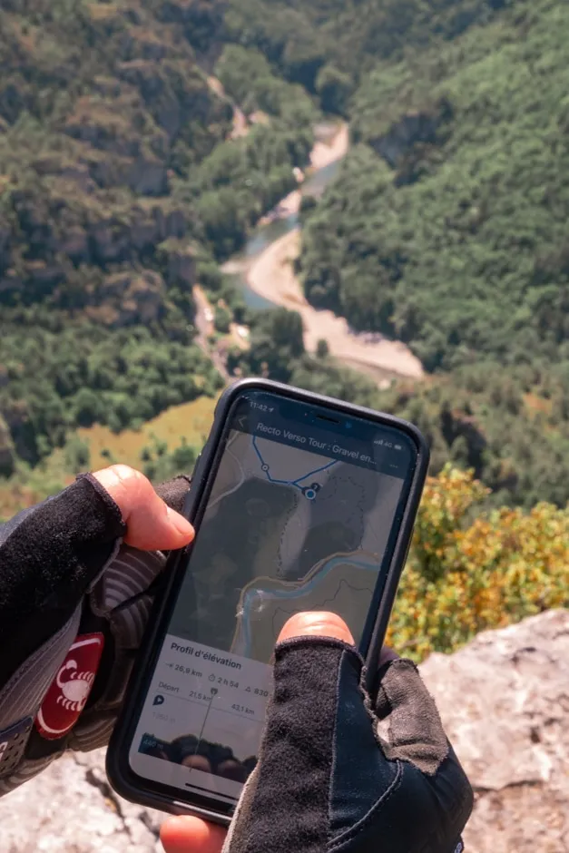 Komoot itinéraire gravel Occitanie