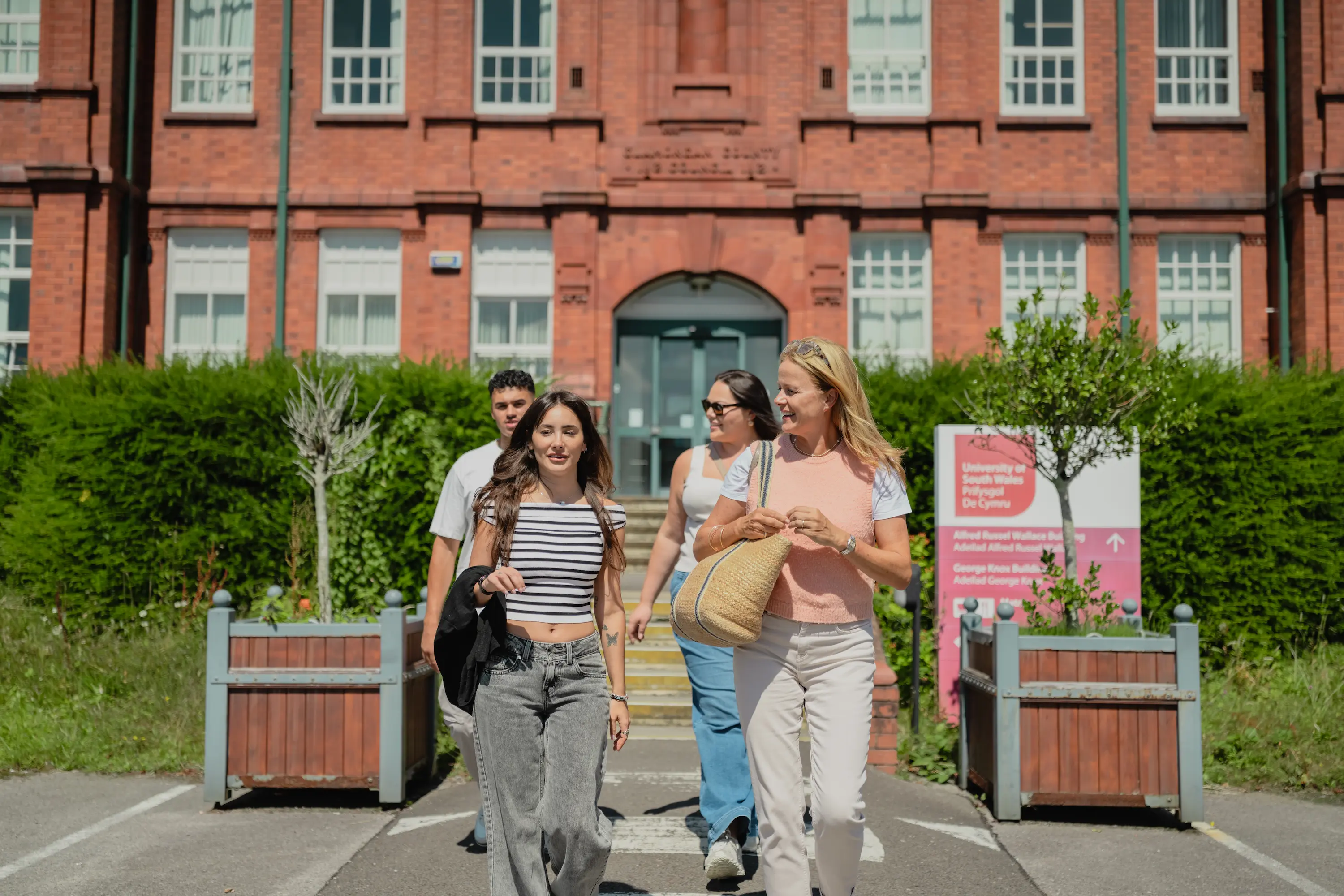 Students on USW campus