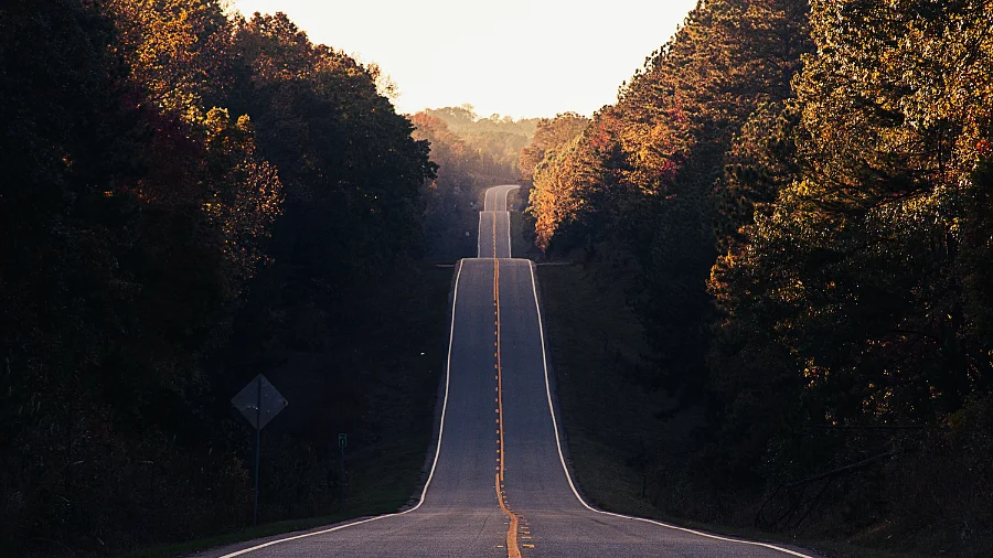 A long winding road implying the journey of transformation for Higher Education