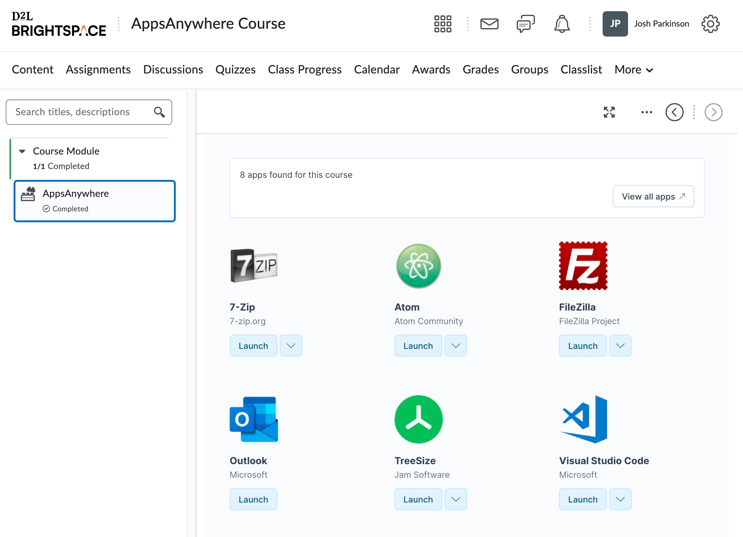 The headline update in this release is our new D2L Brightspace integration, giving institutions using Brightspace another way to embed AppsAnywhere software access directly into the learning experience.