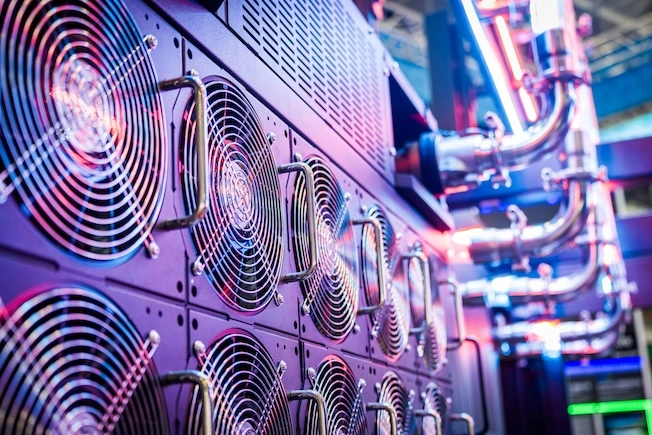 Interconnected servers with outgoing tubes, representing the IT plumbing in higher education